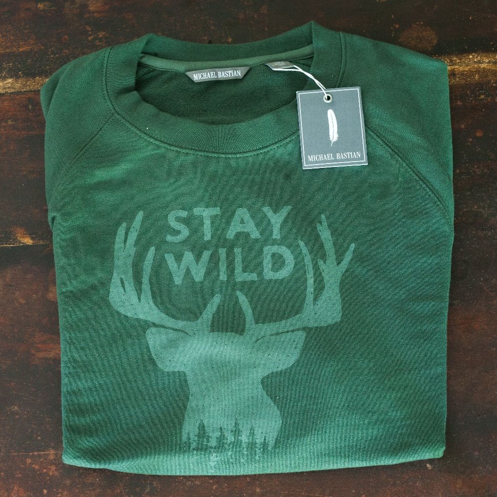 MICHAEL BASTIAN Stay Wild Graphic Print Tee Shirt